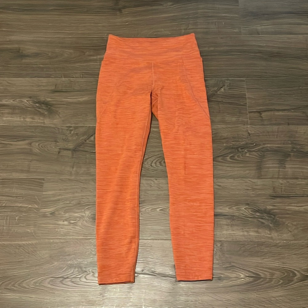 Joy Lab Burnt Orange High Rise Leggings w/ Side Pockets, Size Small